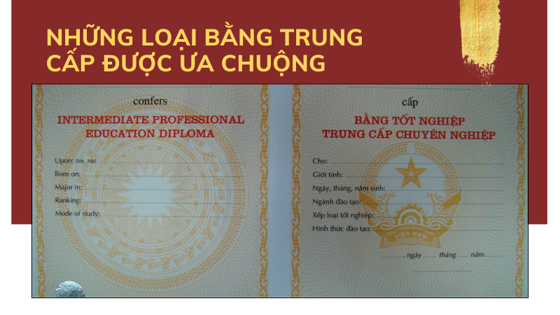 Những loại bằng trung cấp nghề phổ biến