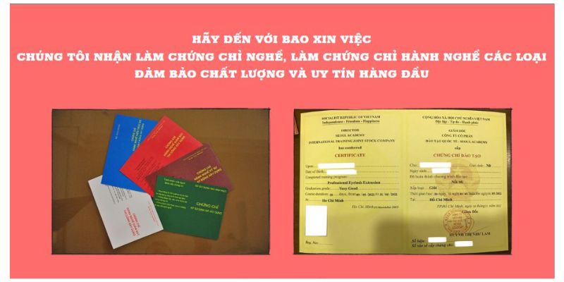 Dịch vụ làm chứng chỉ nghề lấy nhanh là gì?